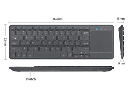 Clavier Sans Fil avec Pavé Tactile Intégré 2.4G – 78 Touches Compactes, Léger et Durable pour Laptop, Ordinateur, Smart TV et Tablette