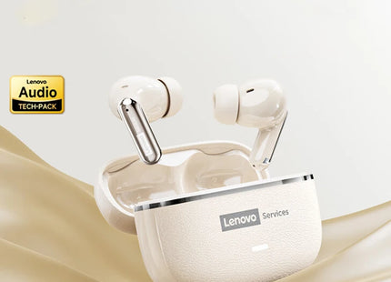 Lenovo Pro LE2 TWS – Écouteurs Bluetooth 6.0 Cuir, Réduction de Bruit ENC, 36h Autonomie, 38ms Latence pour Jeu