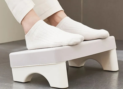 Repose-Pieds Ergonomique en PP pour Bureau – Confortable et Peu Encombrant – Convient Sous le Bureau, au Travail, sur le Canapé et à l'Étude – Rembourré – Rotatif – Coloris Blanc, Gris, Bleu – Plastique Durable