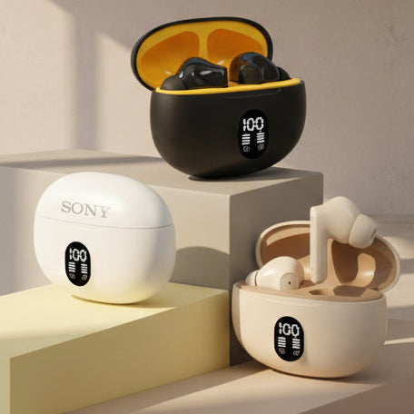 Écouteurs Sony True Wireless – HIFI Stéréo, Affichage Puissance, Compatibles iPhone et Samsung