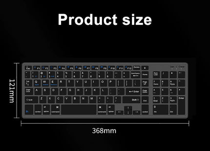 Clavier Sans Fil Bluetooth 5.0 & 2.4G – Mini Clavier Multimédia 102 Touches Ergonomique Compatible PC, Laptop, MacBook, iPad & Android