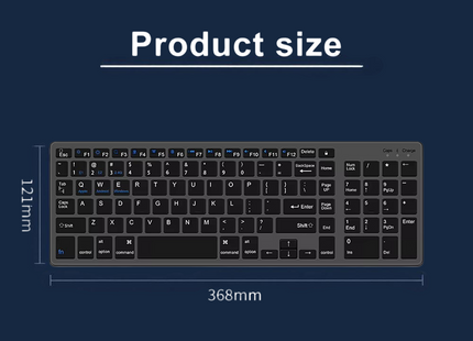 Clavier Sans Fil Bluetooth 5.0 & 2.4G – Mini Clavier Multimédia 102 Touches Ergonomique Compatible PC, Laptop, MacBook, iPad & Android