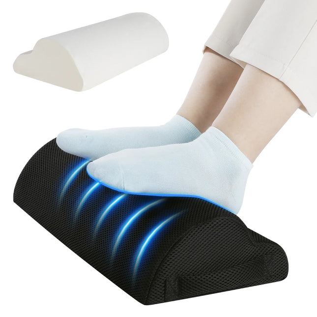 Under-Desk Footrests – Ergonomic Footrest – Relieves Back and Hip Pain – For Work, Gaming, Computer – Home Office Accessory – Durable Polyester – No Electricity