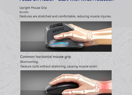 Souris Sans Fil – 2,4 GHz et Bluetooth – Écran LED DPI Réglable – 8 Boutons – 3200 DPI – Rechargeable – Pour Ordinateur Portable, Bureau et Gaming – Certifiée CE – Main Droite