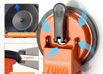 Herramienta de Sujeción para Juntas de Tarima de Madera – Ventosa de Alta Adherencia >60kg con Almohadilla de Goma y Altura Ajustable – Reparación y Unión de Lamas – Diámetro 118mm – Accesorio de Decoración Interior