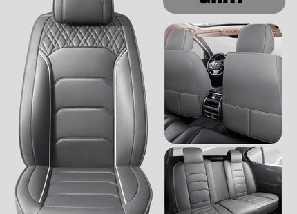 Housses de Siège de Voiture Universelles 5 Places – Style Professionnel Simple – Confortables et Durables pour Toutes les Saisons – Adaptées à la Plupart des Véhicules – Cuir Artificiel – Mousse PE Rembourrée