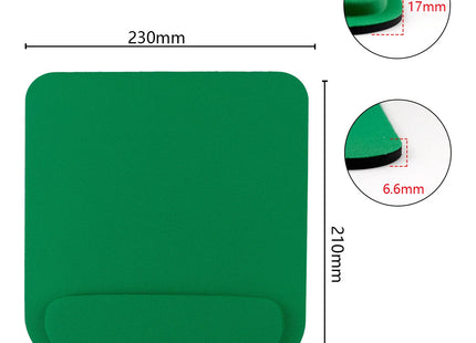 Tapis de Souris Ergonomique Eva – Repose-Poignet Intégré – Confortable – Antidérapant – Pour Gaming, Bureautique, Ordinateur Portable – Accessoire de Bureau – Couleur Unie – Caoutchouc Durable