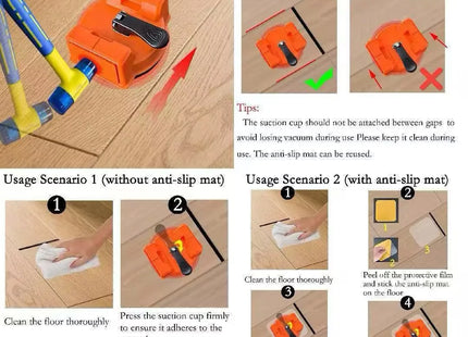 Herramienta de Ventosa para Reparación de Juntas de Suelo de Madera o Vinilo – Separador de Láminas con Mecanismo de Tornillo – Diámetro 118mm – Fuerza de Adhesión >60kg – Accesorio de Decoración para Trabajos Domésticos