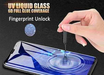 Lot de 2 Protecteurs d'Écran en Verre Trempé 9H – UV Full Glue 3D HD Clear – Compatible Samsung Galaxy S10 à S26 Plus Ultra et Note8 à Note20 Plus Ultra – Bord 5D Curved – Anti-Empreintes – Support Capteur d'Empreintes