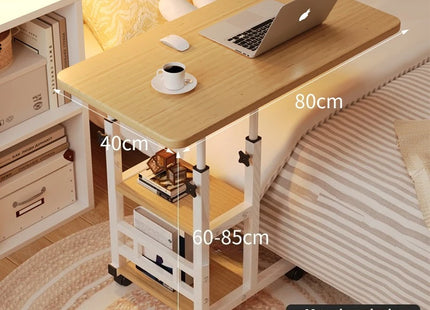 Petit Bureau Multifonctionnel pour Chambre à Coucher / Dortoir / Bureau à Domicile – Table d’Étude Peu Encombrante pour Étudiants – Avec Roulettes – Design Moderne – Métal Durable – Assemblage Facile