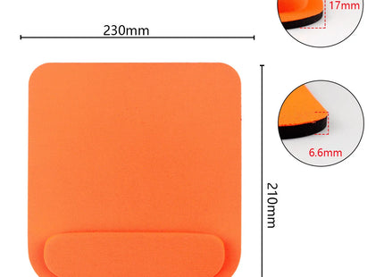Tapis de Souris Ergonomique Eva – Repose-Poignet Intégré – Confortable – Antidérapant – Pour Gaming, Bureautique, Ordinateur Portable – Accessoire de Bureau – Couleur Unie – Caoutchouc Durable