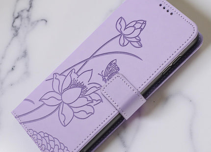 Étui Portefeuille Cuir PU avec Motif Fleur Magnétique - Compatible Samsung Galaxy S22, S23 Ultra, S24, A16, A26, Série FE