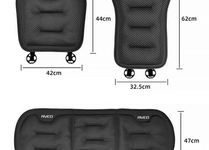 Coussin de Siège de Voiture pour Chevrolet Aveo T250 T300 (2011-2024) – Housse de Protection Dossier et Siège Arrière – Matériau Soie Glacée – Toutes Saisons – Rembourrage en Duvet – Épaisseur Standard