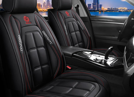 Housses de Siège Auto en Cuir Artificiel – Multi-Couleurs – Ajustement Universel – Idéal pour Améliorer le Style et la Protection de l'Intérieur Automobile – Mousse PE Rembourrée – Toutes Saisons – Disponible à l'Unité ou par Paire