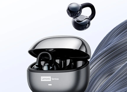 Casque Bluetooth Lenovo Pro LE3  : Réduction de Bruit Active, 25h d'Autonomie, Écouteurs Sport Clip Ear (IPX4, Bluetooth 6.0) - Gris/Violet/Beige/Rose