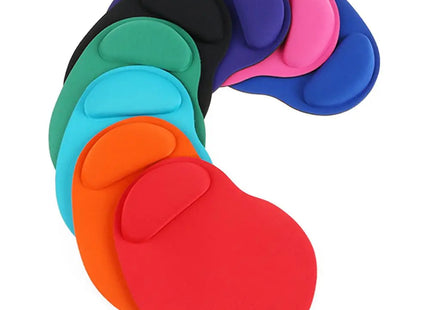 Tapis de Souris Ergonomique avec Repose-Poignet Confortable – Antidérapant – Polymère Souple – Surface Éponge et Tissu – Dos Caoutchouc Néoprène – Pour PC, Ordinateur Portable – Taille 23 x 18 cm