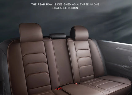 Housses de Siège de Voiture Universelles 5 Places – Style Professionnel Simple – Confortables et Durables pour Toutes les Saisons – Adaptées à la Plupart des Véhicules – Cuir Artificiel – Mousse PE Rembourrée