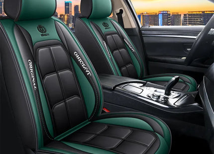 Housses de Siège Auto en Cuir Artificiel – Multi-Couleurs – Ajustement Universel – Idéal pour Améliorer le Style et la Protection de l'Intérieur Automobile – Mousse PE Rembourrée – Toutes Saisons – Disponible à l'Unité ou par Paire