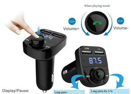 Émetteur FM Bluetooth 5.0 Voiture - Double USB 3.1A - Charge Rapide - Affichage Numérique - Kit Mains-Libres