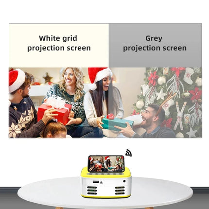 16:9 Anti-Glare Projection Screen - Portable Reflective Screen 60 to 133 Inches - High Definition 4K White Grid - 2.5x Gain 