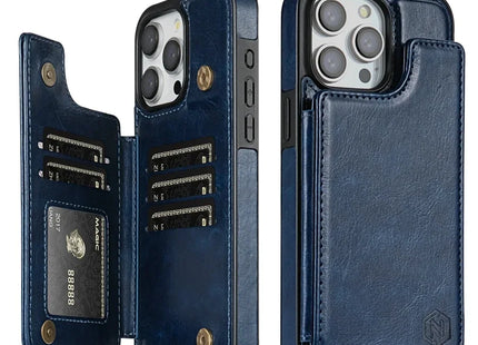 Anti-RFID and Anti-Theft Magnetic PU Leather Wallet Case | For iPhone 16 Pro Max 15 Plus 14 13 12 11 SE3 SE2 XR XS 8 7 | Protective Pocket Case with Card Holder and Stand