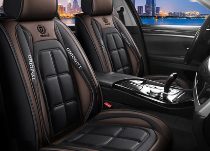 Housses de Siège Auto en Cuir Artificiel – Multi-Couleurs – Ajustement Universel – Idéal pour Améliorer le Style et la Protection de l'Intérieur Automobile – Mousse PE Rembourrée – Toutes Saisons – Disponible à l'Unité ou par Paire