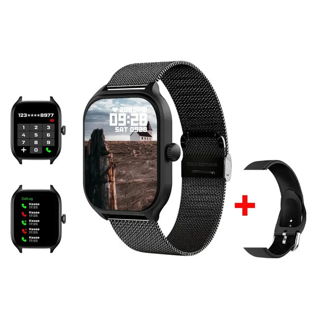 Montre Connectée H9 - 2,01" HD - Appels, Fréquence Cardiaque, 100+ Modes de Sport - Étanche - Homme / Femme