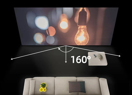 Écran de Projection Anti-Lumière 16:9 - Toile Réfléchissante Portable 60 à 133 Pouces - Grille Blanche Haute Définition 4K - Gain x2.5