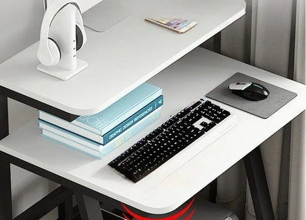 Bureau d’Ordinateur Intelligent – Bureau de Jeu et d’Étude – Bureau pour Ordinateur Portable – Bureau Debout et Assis – Table de Bureau Rectangulaire en Métal – Assemblage Facile – Pour Maison, Bureau, Étude, Gaming