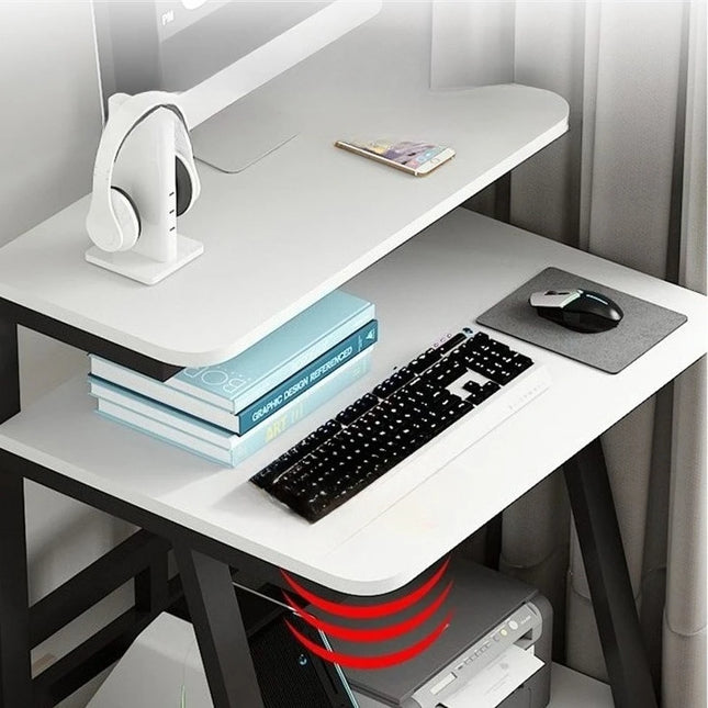 Bureau d’Ordinateur Intelligent – Bureau de Jeu et d’Étude – Bureau pour Ordinateur Portable – Bureau Debout et Assis – Table de Bureau Rectangulaire en Métal – Assemblage Facile – Pour Maison, Bureau, Étude, Gaming