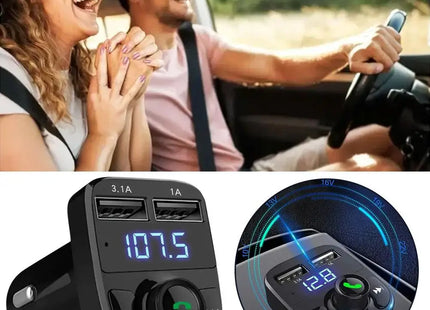 Émetteur FM Bluetooth 5.0 Voiture - Double USB 3.1A - Charge Rapide - Affichage Numérique - Kit Mains-Libres