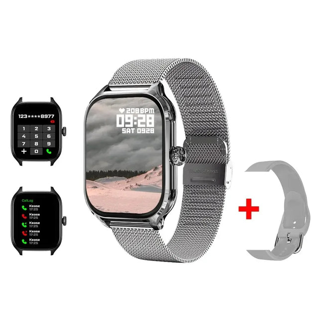 Montre Connectée H9 - 2,01" HD - Appels, Fréquence Cardiaque, 100+ Modes de Sport - Étanche - Homme / Femme
