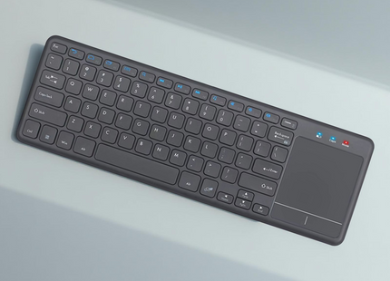 Clavier Sans Fil avec Pavé Tactile Intégré 2.4G – 78 Touches Compactes, Léger et Durable pour Laptop, Ordinateur, Smart TV et Tablette