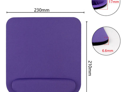 Tapis de Souris Ergonomique Eva – Repose-Poignet Intégré – Confortable – Antidérapant – Pour Gaming, Bureautique, Ordinateur Portable – Accessoire de Bureau – Couleur Unie – Caoutchouc Durable