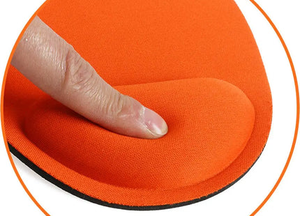 Tapis de Souris Ergonomique avec Repose-Poignet Confortable – Antidérapant – Polymère Souple – Surface Éponge et Tissu – Dos Caoutchouc Néoprène – Pour PC, Ordinateur Portable – Taille 23 x 18 cm