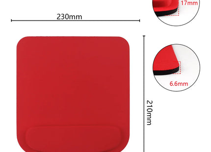Tapis de Souris Ergonomique Eva – Repose-Poignet Intégré – Confortable – Antidérapant – Pour Gaming, Bureautique, Ordinateur Portable – Accessoire de Bureau – Couleur Unie – Caoutchouc Durable