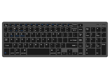 Clavier Sans Fil Bluetooth 5.0 & 2.4G – Mini Clavier Multimédia 102 Touches Ergonomique Compatible PC, Laptop, MacBook, iPad & Android