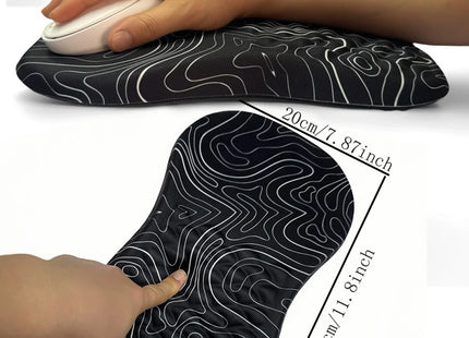 Repose-Poignet Ergonomique – Tapis de Souris avec Support de Poignet Confortable – Coton Mémoire Haute Élasticité – Antidérapant – Silicone Durable – Taille 30×20×2,5 cm – Pour Ordinateur Portable et Bureau