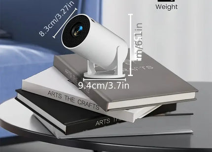 MOMAN Mini Projecteur Portable 4K, Projecteur HD WiFi 200" - Compatible Smartphone/iPhone/PC/PS5/USB, Autofocus, Correction Keystone Automatique, Double Haut-Parleurs, Idée Cadeau