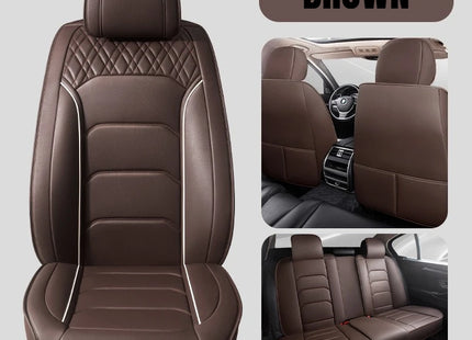 Housses de Siège de Voiture Universelles 5 Places – Style Professionnel Simple – Confortables et Durables pour Toutes les Saisons – Adaptées à la Plupart des Véhicules – Cuir Artificiel – Mousse PE Rembourrée