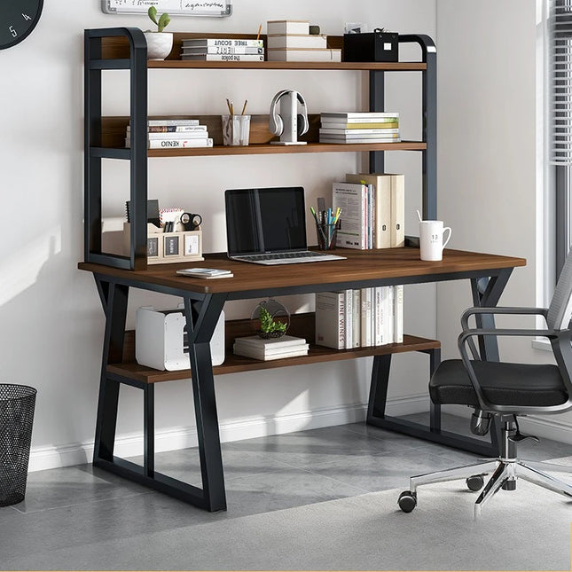 Multifunctional Computer Desk for Bedroom – Simple and Elegant – With Integrated Bookshelf and Writing Desk – Modern Minimalist Style – Durable Wood – Weight 25 kg – Ideal for Study, Home, Office