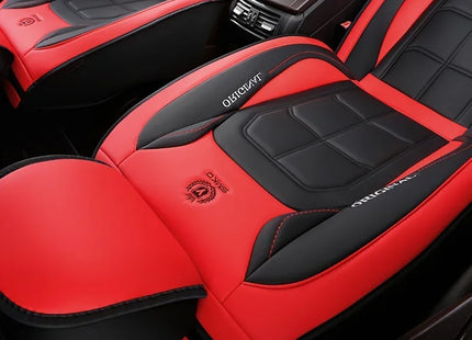 Housses de Siège Auto en Cuir Artificiel – Multi-Couleurs – Ajustement Universel – Idéal pour Améliorer le Style et la Protection de l'Intérieur Automobile – Mousse PE Rembourrée – Toutes Saisons – Disponible à l'Unité ou par Paire