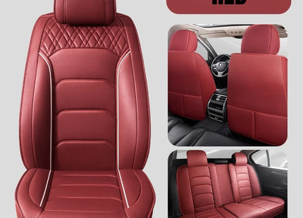 Housses de Siège de Voiture Universelles 5 Places – Style Professionnel Simple – Confortables et Durables pour Toutes les Saisons – Adaptées à la Plupart des Véhicules – Cuir Artificiel – Mousse PE Rembourrée