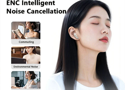 Lenovo Pro LE2 TWS – Écouteurs Bluetooth 6.0 Cuir, Réduction de Bruit ENC, 36h Autonomie, 38ms Latence pour Jeu