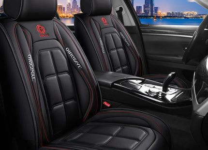Housse de siège tout compris, Housse de Siège Auto Universelle en Cuir – Entièrement en Cuir – Toutes Saisons – Mousse PE Rembourrée – Disponible à l'Unité ou par Paire entièrement en cuir, housse de coussin universel toutes saisons