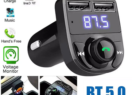 Émetteur FM Bluetooth 5.0 Voiture - Double USB 3.1A - Charge Rapide - Affichage Numérique - Kit Mains-Libres