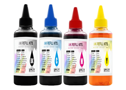 Encre Dye 100ml pour Cartouches HP 61, 60, 62, 63, 564, 711, 920, 901, 902, 932, 933, 934, 940, 950, 951, 952, 970, 971 etc. – Recharge CISS – Haute Qualité