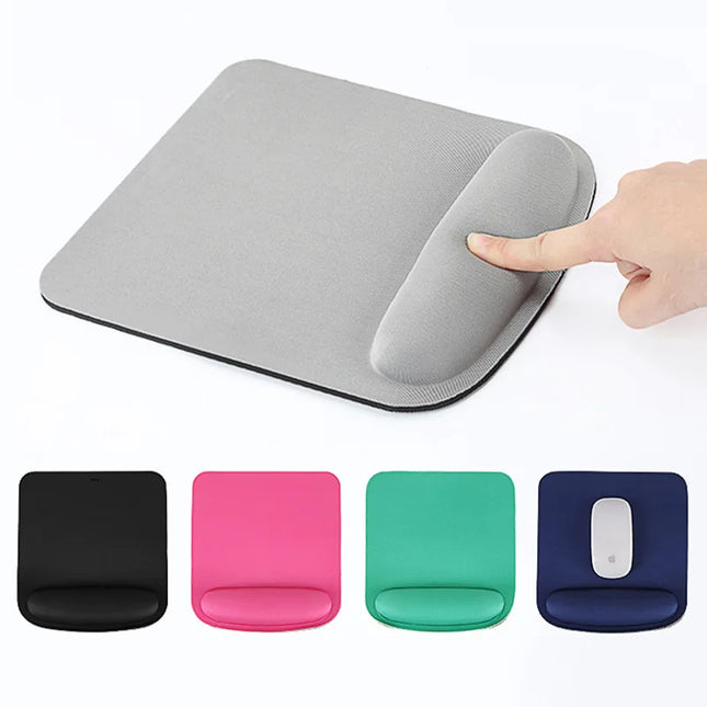 Ergonomic Eva Mouse Pad – Integrated Wrist Rest – Comfortable – Non-Slip – For Gaming, Office, Laptop – Desk Accessory – Solid Color – Durable Rubber