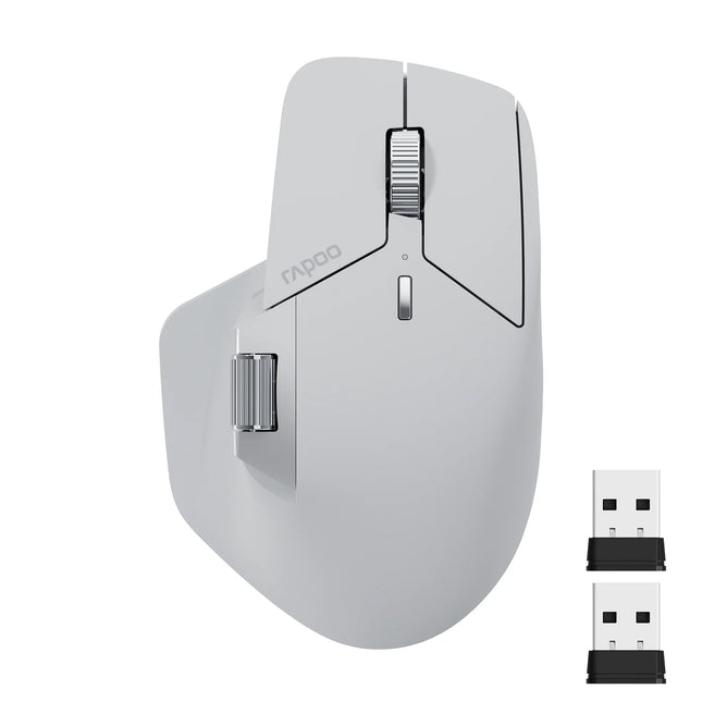 Souris Sans Fil Multi-Appareils Ergonomique MT760L/MT760M – 4000 DPI – Capteur Laser – 11 Boutons Programmables – Batterie 90 Jours – Recharge USB-C – Technologie M+ Cross-Computer – Charge Sans Fil Qi Compatible