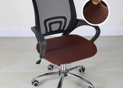 Housse de Siège Élastique Polyester pour Chaise de Bureau - Protège Chaise de Bureau, Fauteuil de Bureau, Protection Antitaches